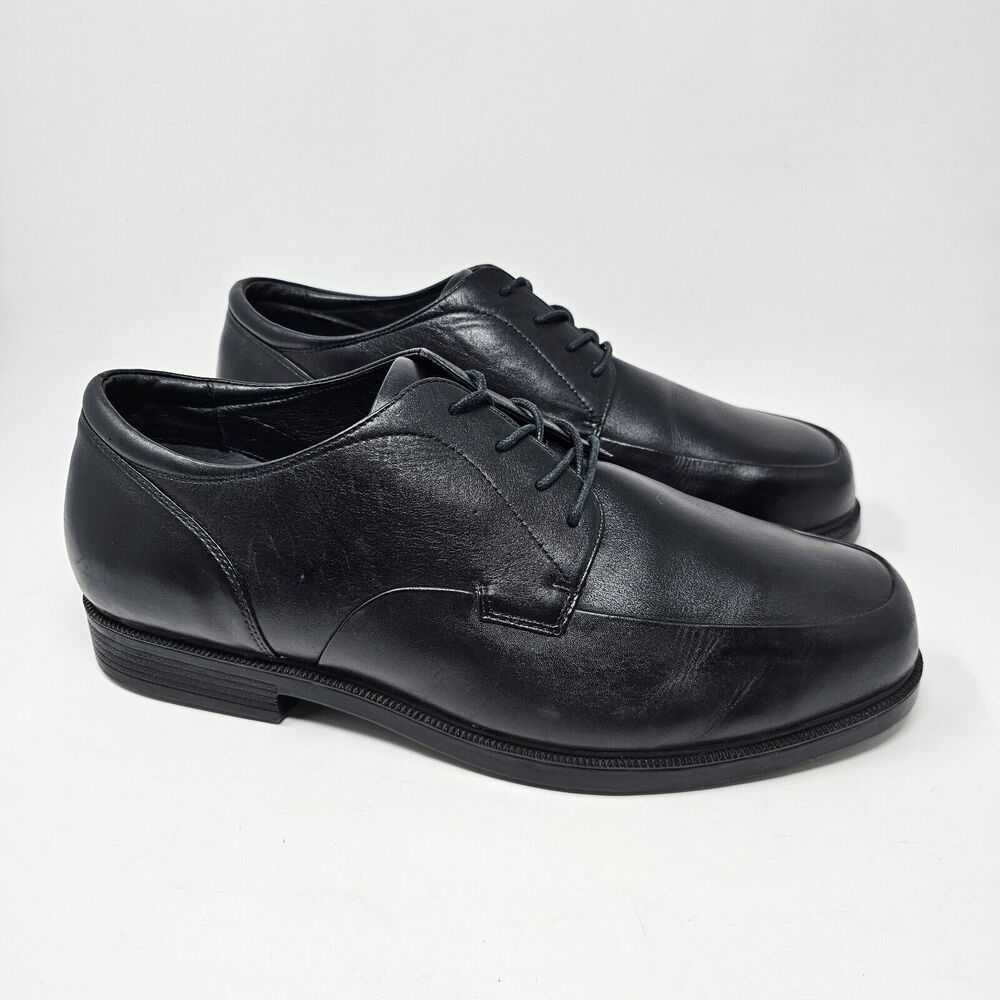 Propet‎ Executive Walker Leather Dress Shoes Mens Size 14 M1207 Black Oxfords